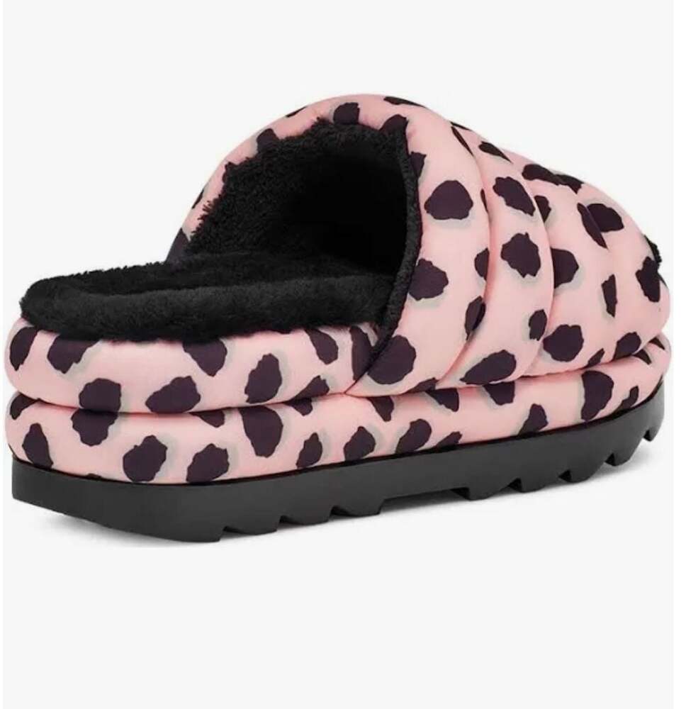 UGG Maxi Slide Cheetah Print Platform Sandals